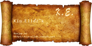 Kis Ellák névjegykártya